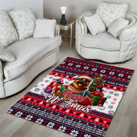 German Shepherd Merry Woofmas Area Rug Christmas Dog Art Style - Wonder Print Shop