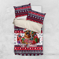 German Shepherd Merry Woofmas Bedding Set Christmas Dog Art Style - Wonder Print Shop
