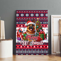German Shepherd Merry Woofmas Canvas Wall Art Christmas Dog Art Style - Wonder Print Shop