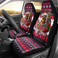 German Shepherd Merry Woofmas Car Seat Cover Christmas Dog Art Style - Wonder Print Shop