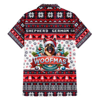 German Shepherd Merry Woofmas Family Matching Summer Maxi Dress and Hawaiian Shirt Christmas Dog Art Style - Wonder Print Shop