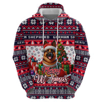 German Shepherd Merry Woofmas Hoodie Christmas Dog Art Style - Wonder Print Shop