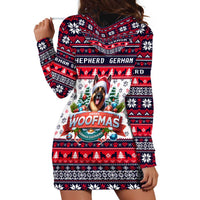 German Shepherd Merry Woofmas Hoodie Dress Christmas Dog Art Style - Wonder Print Shop