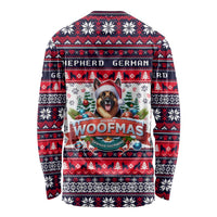 German Shepherd Merry Woofmas Long Sleeve Shirt Christmas Dog Art Style - Wonder Print Shop