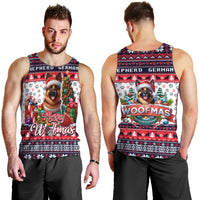German Shepherd Merry Woofmas Men Tank Top Christmas Dog Art Style - Wonder Print Shop