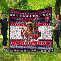German Shepherd Merry Woofmas Quilt Christmas Dog Art Style - Wonder Print Shop