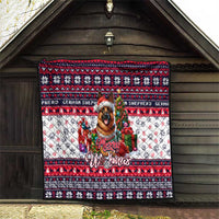 German Shepherd Merry Woofmas Quilt Christmas Dog Art Style - Wonder Print Shop