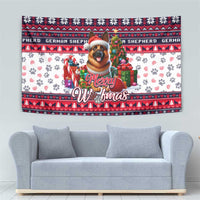 German Shepherd Merry Woofmas Tapestry Christmas Dog Art Style - Wonder Print Shop