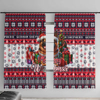 German Shepherd Merry Woofmas Window Curtain Christmas Dog Art Style - Wonder Print Shop
