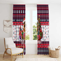 German Shepherd Merry Woofmas Window Curtain Christmas Dog Art Style - Wonder Print Shop