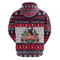 German Shepherd Merry Woofmas Zip Hoodie Christmas Dog Art Style - Wonder Print Shop