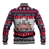 Poodle Merry Woofmas Baseball Jacket Christmas Dog Art Style - Wonder Print Shop