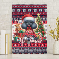 Poodle Merry Woofmas Canvas Wall Art Christmas Dog Art Style - Wonder Print Shop