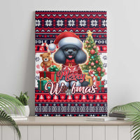 Poodle Merry Woofmas Canvas Wall Art Christmas Dog Art Style - Wonder Print Shop