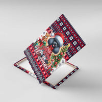 Poodle Merry Woofmas Canvas Wall Art Christmas Dog Art Style - Wonder Print Shop