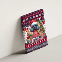 Poodle Merry Woofmas Canvas Wall Art Christmas Dog Art Style - Wonder Print Shop