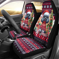 Poodle Merry Woofmas Car Seat Cover Christmas Dog Art Style - Wonder Print Shop