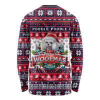 Poodle Merry Woofmas Long Sleeve Shirt Christmas Dog Art Style - Wonder Print Shop