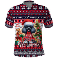 Poodle Merry Woofmas Polo Shirt Christmas Dog Art Style - Wonder Print Shop