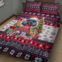 Poodle Merry Woofmas Quilt Bed Set Christmas Dog Art Style - Wonder Print Shop