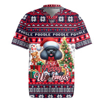 Poodle Merry Woofmas Rugby Jersey Christmas Dog Art Style - Wonder Print Shop