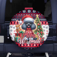 Poodle Merry Woofmas Spare Tire Cover Christmas Dog Art Style - Wonder Print Shop