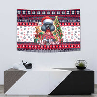 Poodle Merry Woofmas Tapestry Christmas Dog Art Style - Wonder Print Shop