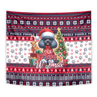 Poodle Merry Woofmas Tapestry Christmas Dog Art Style - Wonder Print Shop