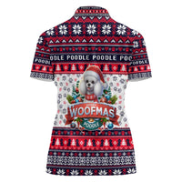 Poodle Merry Woofmas Women Polo Shirt Christmas Dog Art Style - Wonder Print Shop