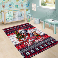 Dalmatian Merry Woofmas Area Rug Christmas Dog Art Style - Wonder Print Shop