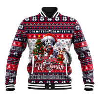 Dalmatian Merry Woofmas Baseball Jacket Christmas Dog Art Style - Wonder Print Shop