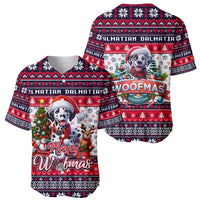 Dalmatian Merry Woofmas Baseball Jersey Christmas Dog Art Style - Wonder Print Shop
