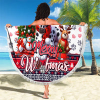 Dalmatian Merry Woofmas Beach Blanket Christmas Dog Art Style - Wonder Print Shop