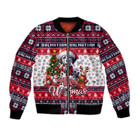 Dalmatian Merry Woofmas Bomber Jacket Christmas Dog Art Style - Wonder Print Shop