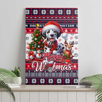Dalmatian Merry Woofmas Canvas Wall Art Christmas Dog Art Style - Wonder Print Shop