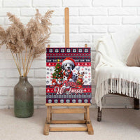 Dalmatian Merry Woofmas Canvas Wall Art Christmas Dog Art Style - Wonder Print Shop