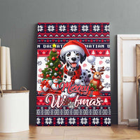 Dalmatian Merry Woofmas Canvas Wall Art Christmas Dog Art Style - Wonder Print Shop