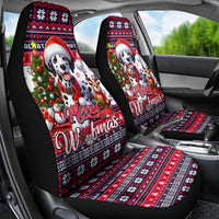 Dalmatian Merry Woofmas Car Seat Cover Christmas Dog Art Style - Wonder Print Shop