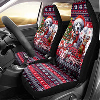 Dalmatian Merry Woofmas Car Seat Cover Christmas Dog Art Style - Wonder Print Shop