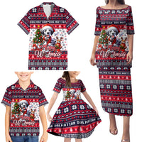 Dalmatian Merry Woofmas Family Matching Puletasi and Hawaiian Shirt Christmas Dog Art Style - Wonder Print Shop