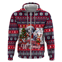 Dalmatian Merry Woofmas Hoodie Christmas Dog Art Style - Wonder Print Shop