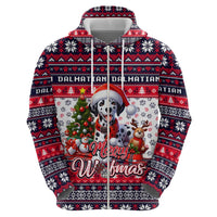 Dalmatian Merry Woofmas Hoodie Christmas Dog Art Style - Wonder Print Shop