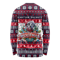 Dalmatian Merry Woofmas Long Sleeve Shirt Christmas Dog Art Style - Wonder Print Shop