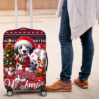 Dalmatian Merry Woofmas Luggage Cover Christmas Dog Art Style - Wonder Print Shop