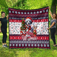Dalmatian Merry Woofmas Quilt Christmas Dog Art Style - Wonder Print Shop