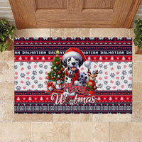 Dalmatian Merry Woofmas Rubber Doormat Christmas Dog Art Style - Wonder Print Shop