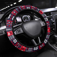 Dalmatian Merry Woofmas Steering Wheel Cover Christmas Dog Art Style - Wonder Print Shop