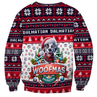 Dalmatian Merry Woofmas Sweatshirt Christmas Dog Art Style - Wonder Print Shop