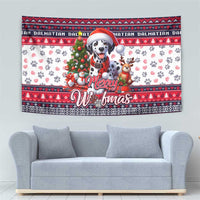 Dalmatian Merry Woofmas Tapestry Christmas Dog Art Style - Wonder Print Shop