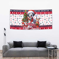 Dalmatian Merry Woofmas Tapestry Christmas Dog Art Style - Wonder Print Shop